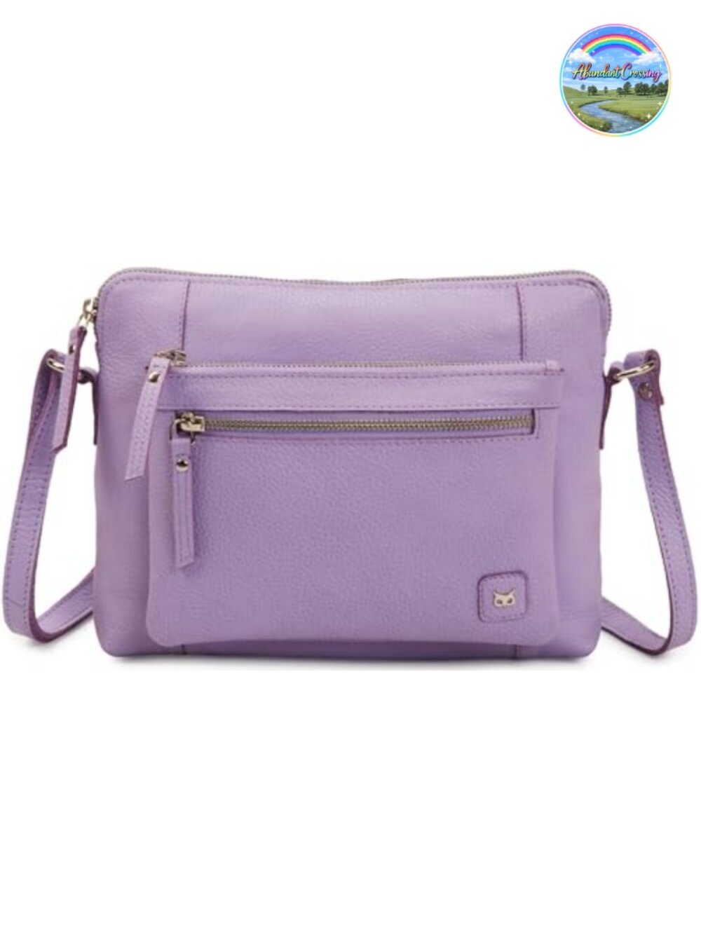Genuine Pebbled Leather Crossbody Bag Small Adjustable Strap Women Purse